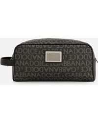 Dolce & Gabbana - Coated Jacquard Toiletry Bag - Lyst