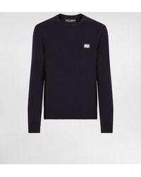 Dolce & Gabbana - Rundhalspullover Aus Wolle Und Kaschmir - Lyst