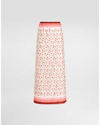 Dolce & Gabbana - Small Rose-Print Cotton Batiste Sarong - Lyst