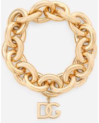 Dolce & Gabbana Verziertes Armband DG in Mettallic Damen Schmuck Armbänder 