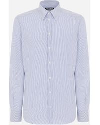 Dolce & Gabbana - Striped Cotton Martini-Fit Shirt - Lyst