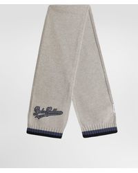 Dolce & Gabbana - Knit Scarf With Logo - Lyst