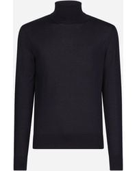 Dolce & Gabbana - Cashmere And Silk Turtle-Neck Sweater - Lyst