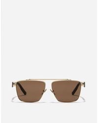 Dolce & Gabbana - Metal Plaque Sunglasses - Lyst