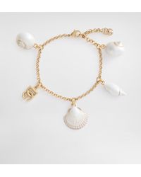 Dolce & Gabbana - Bracelet With Dg Logo And Shell Charms - Lyst