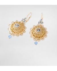 Dolce & Gabbana - Filigree Earrings 18-Carat And Aquamarines - Lyst
