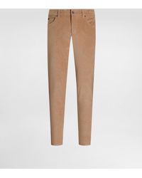 Dolce & Gabbana - Cotton And Cashmere Regular Trousers - Lyst