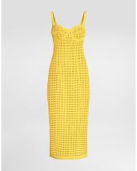 Dolce & Gabbana - Crochet Bustier Dress - Lyst