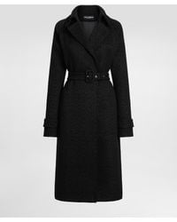 Dolce & Gabbana - Tweed Trench Coat - Lyst