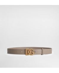 Dolce & Gabbana - Plongé Calfskin Dg Logo Belt - Lyst