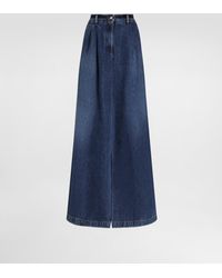 Dolce & Gabbana - Long Denim Skirt - Lyst