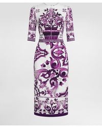 Dolce & Gabbana - Maiolica' Print Dress - Lyst