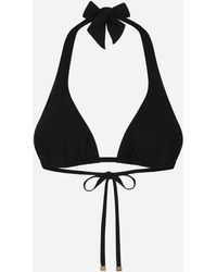 Dolce & Gabbana - Padded Triangle Bikini Top - Lyst