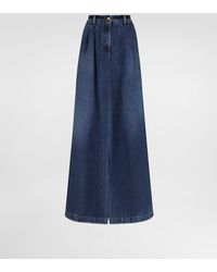 Dolce & Gabbana - Long Denim Skirt - Lyst