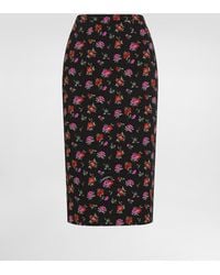 Dolce & Gabbana - Floral-Print Straight Skirt - Lyst