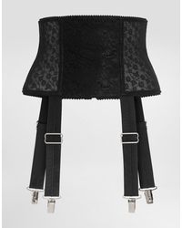 Dolce & Gabbana - Lace-Appliqué Suspender Belt - Lyst