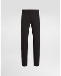 Dolce & Gabbana - Bi-Stretch Wool Canvas Trousers - Lyst