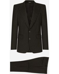 Dolce & Gabbana - Single-Breasted Pinstripe Stretch Wool Sicily-Fit Suit - Lyst