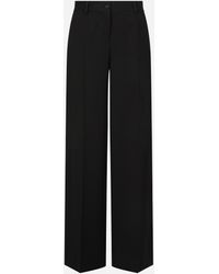 Dolce & Gabbana - Flared Wool Gabardine Pants - Lyst