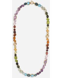 Dolce & Gabbana - Sautoir 18-Carat And Multicolored Gems - Lyst
