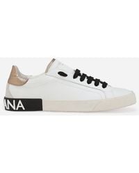 Dolce & Gabbana - Sneaker Portofino Vintage Aus Kalbsleder - Lyst