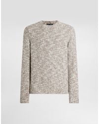 Dolce & Gabbana - Fine-Gauge Wool Crew Neck Pullover - Lyst