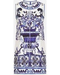 Dolce & Gabbana - Dolce & Gabbana Printed Silk Top - Lyst