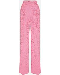 Dolce & Gabbana - Floral Lace Trousers - Lyst