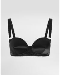 Dolce & Gabbana - Satin Balconette Bra With Conical Cups - Lyst