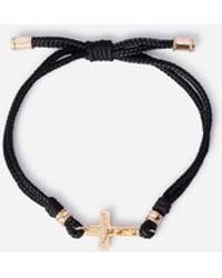 Dolce & Gabbana - Fabric Sicily Bracelet With Cross - Lyst