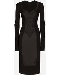 Dolce & Gabbana - Midi-Kleid Aus Pailletten - Lyst