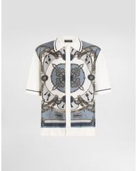Dolce & Gabbana - Silk And Cotton Shirt With Twill - Lyst