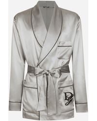 Dolce & Gabbana - Silk Satin Robe - Lyst