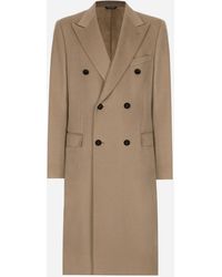 Dolce & Gabbana - Abrigo De Botonadura Doble En Cachemira - Lyst