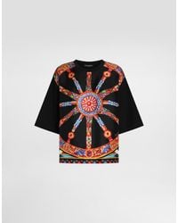 Dolce & Gabbana - Carretto-Print Jersey T-Shirt - Lyst