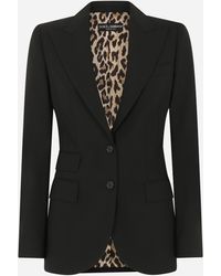 Dolce & Gabbana - Single-Breasted Woolen Turlington Blazer - Lyst