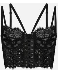 Dolce & Gabbana - Lace-Detailing Multi-Strap Corset - Lyst