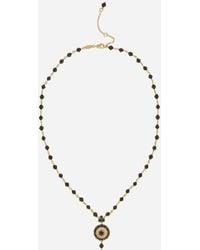 Dolce & Gabbana - Sicily Necklace 18-Carat, Jades And Sapphires - Lyst