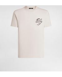 Dolce & Gabbana - Cotton T-Shirt With Embroidery - Lyst