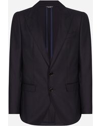 Dolce & Gabbana - Chaqueta Taormina De Franela Con Botonadura Sencilla - Lyst