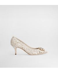 Dolce & Gabbana - Bellucci Crystal-Embellished Lace Pumps - Lyst