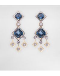 Dolce & Gabbana - Eleganza Earrings 18-Carat And, Topazes, And Sapphires - Lyst