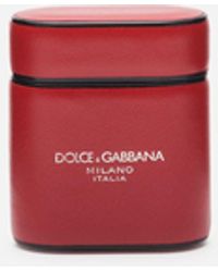 Dolce & Gabbana Airpods Cover Aus Gange-Kalbsleder - Rot