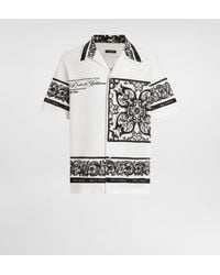 Dolce & Gabbana - Majolica-Print Hawaii Double Piqué Shirt - Lyst
