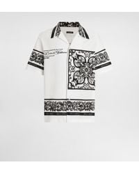 Dolce & Gabbana - Majolica-Print Hawaii Double Piqué Shirt - Lyst