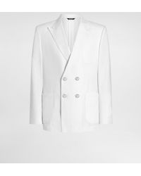 Dolce & Gabbana - Portofino Double-Breasted Linen Jacket - Lyst
