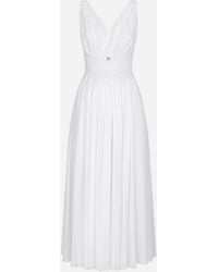 Dolce & Gabbana - V-Neck Midi Dress - Lyst