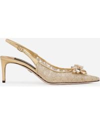 Dolce & Gabbana - Lace Slingbacks - Lyst