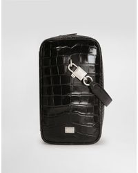 Dolce & Gabbana - Lock Polished Alligator Handbag - Lyst