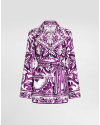 Dolce & Gabbana - Majolica-Print Twill Shirt - Lyst